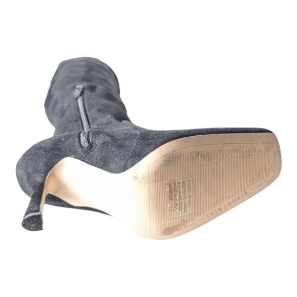 GIANNI BINI Makaye Black Suede Knee High Boot Size 7M - Picture 8 of 10